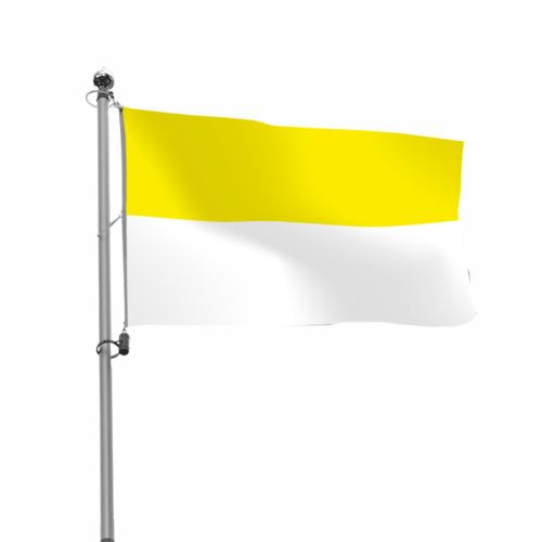 päpstliche gelb weiße Flagge