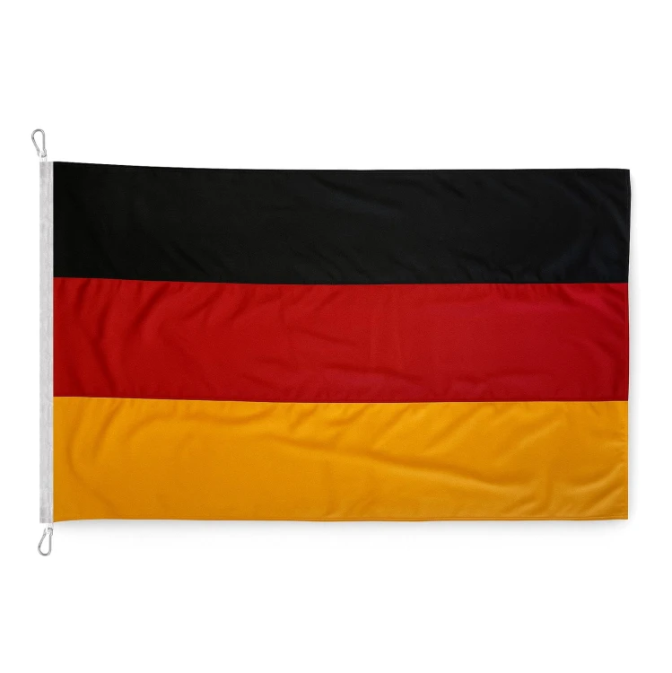 Deutsche Flagge aus maritimem Stoff mit Edelstahl-Karabinerhaken