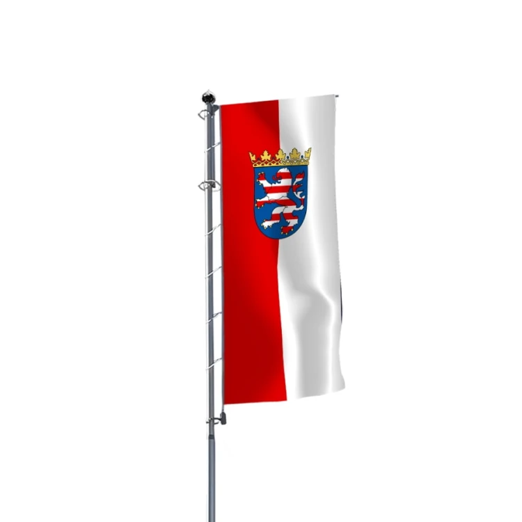Hessen Hochfahne wiesse un rote Streifen