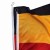 bundesfahne mit metall karabinerhaken genaeht