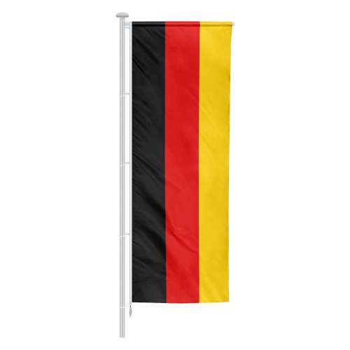 Flagge Deustchland mit hohlsaum für fahnemasten mit Ausleger
