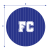 Blockfahne Football Club in Kreisform