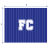 Blockfahne in Rechteckform blau FC