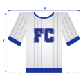 Blocfahne in Hemd Form Fussballverein