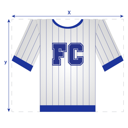 Blocfahne in Hemd Form Fussballverein