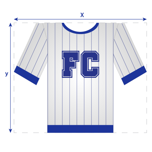 Blocfahne in Hemd Form Fussballverein