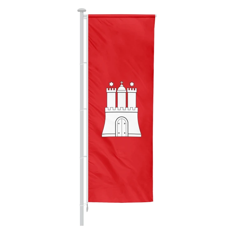 Hamburg Auslegerflagge Hochformat