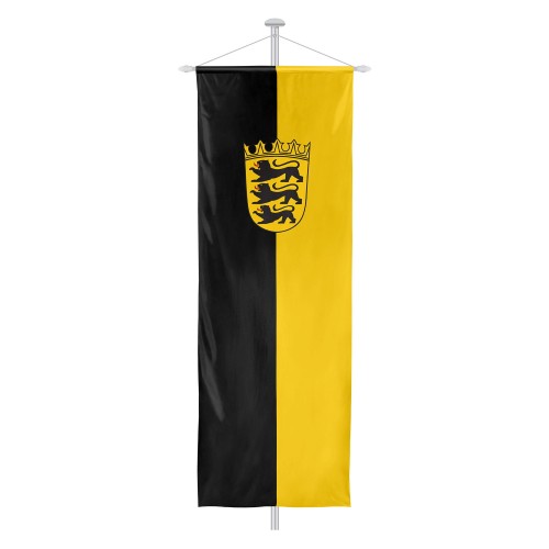 Baden-Württenberg Bannerflagge mit Wappen