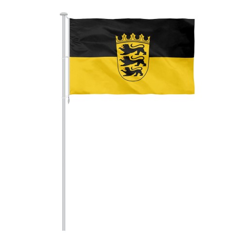 Baden-Württenberg Flagge mit Wappen