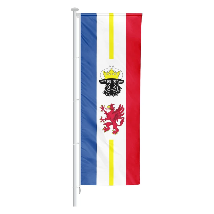Mecklemburg-Vorpommern Auslegerflagge mit Wappen