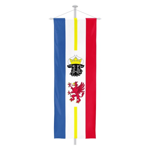 Mecklemburg-Vorpommern Bannerflagge mit Wappen