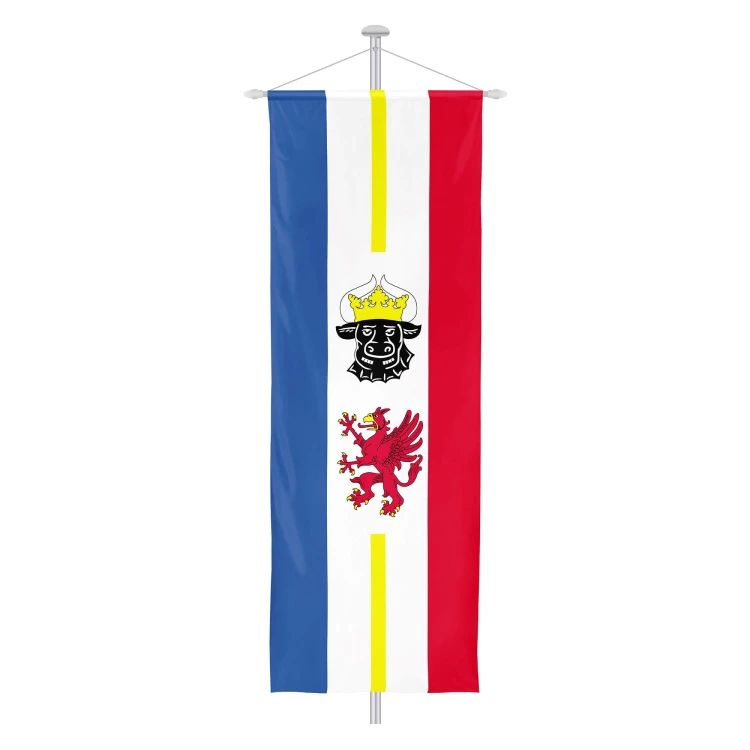 Mecklemburg-Vorpommern Bannerflagge mit Wappen