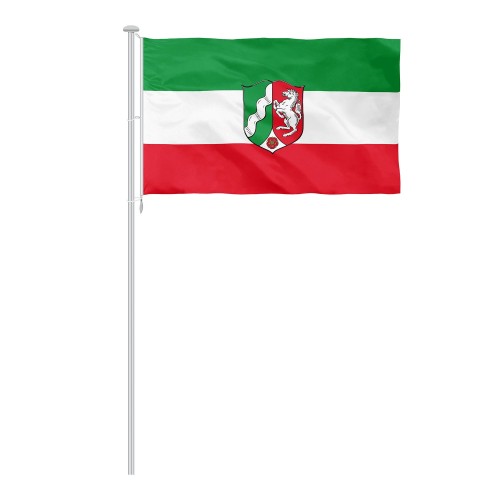 Nordrhein-Westfalen Flagge mit Wappen