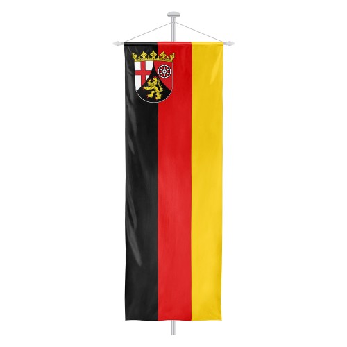 Rheinland-Pfalz Bannerflagge mit Wappen