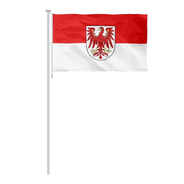 Brandenburg Flagge mit Wappen Querformat