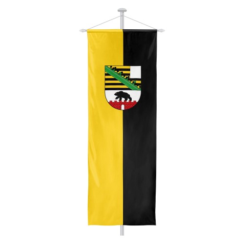 Sachsen-Anhalt Bannerflagge mit Wappen