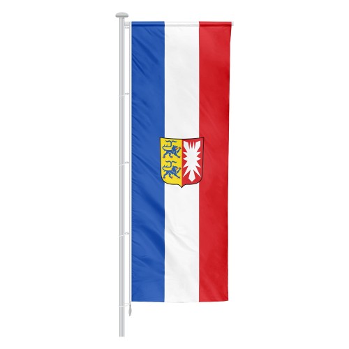 Schleswig-Holstein mit Wappen Auslegefahne Hochformat