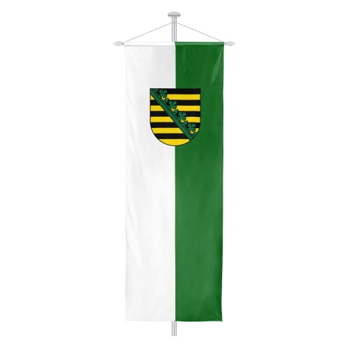 Sachsen Bannerbundesflagge mit Wappen
