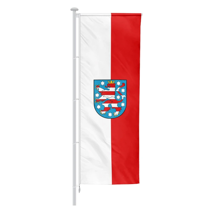 Türingen Auslegerflagge mit Wappen