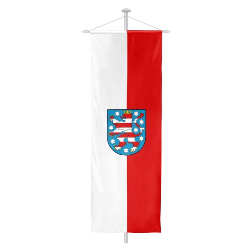 Türingen Bannerflagge mit Wappen