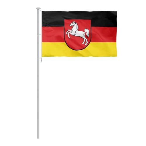 Niedersachsen Bundeslandflagge mit Wappen