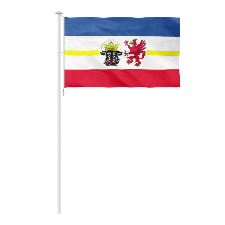 Mecklemburg-Vorpommern Landflagge mit Wappen