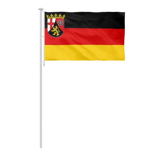 Rheinland-Pfalz Bundeslandflagge mit Wappen