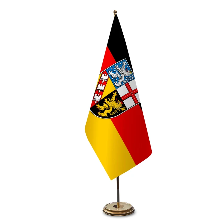 Saarland aus Satin für Flaggenstände