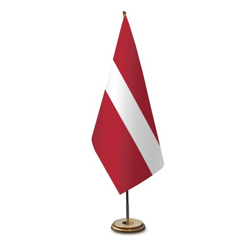 Lettland Satinflagge für Flaggenstände