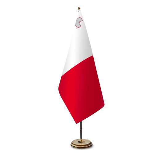 Malta Satinflagge für einen Flaggenständer