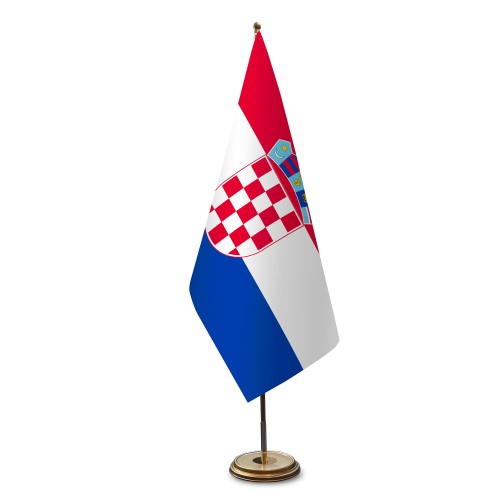 Kroatische Satinfahne für Fahnenständer