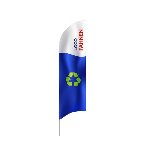 Konkave Beachflagge aus Öko-Material