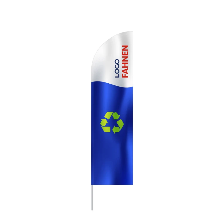 Gerade Beachflagge aus Öko-Material