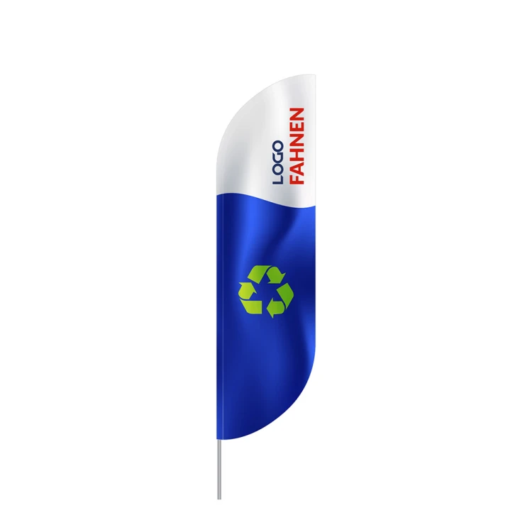 Konvexe Beachflagge aus Öko-Material