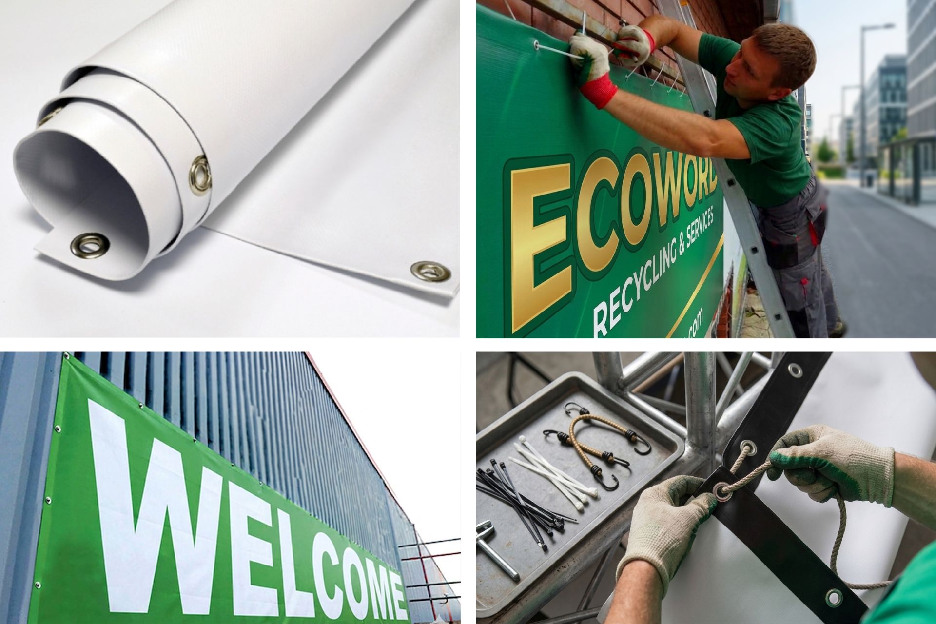 Banner aufhängen: Wie befestigt man Banner mit Ösen?